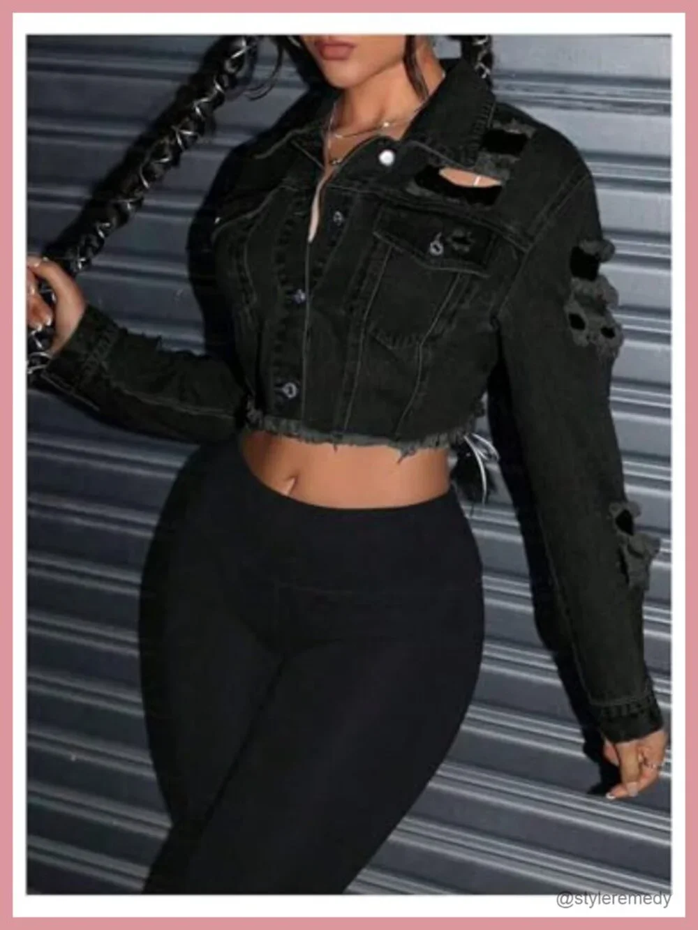 N/A cropped denim